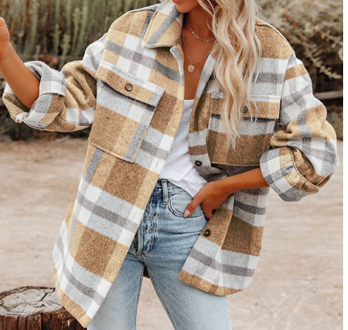 Malua™ - Oversized Checked Jacket