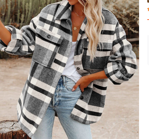Malua™ - Oversized Checked Jacket