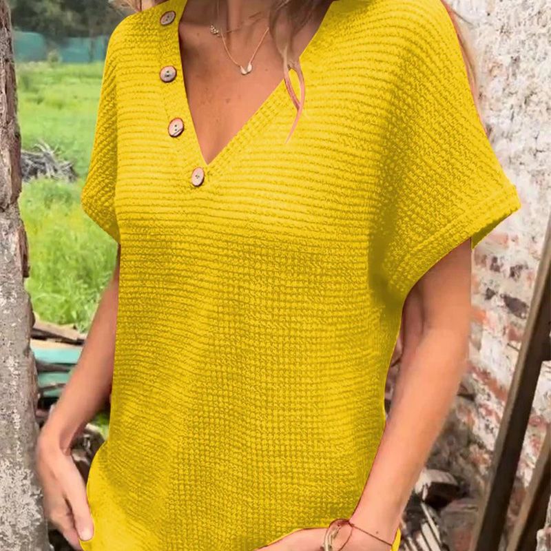 Nakia - Short Sleeve V-Neck Top