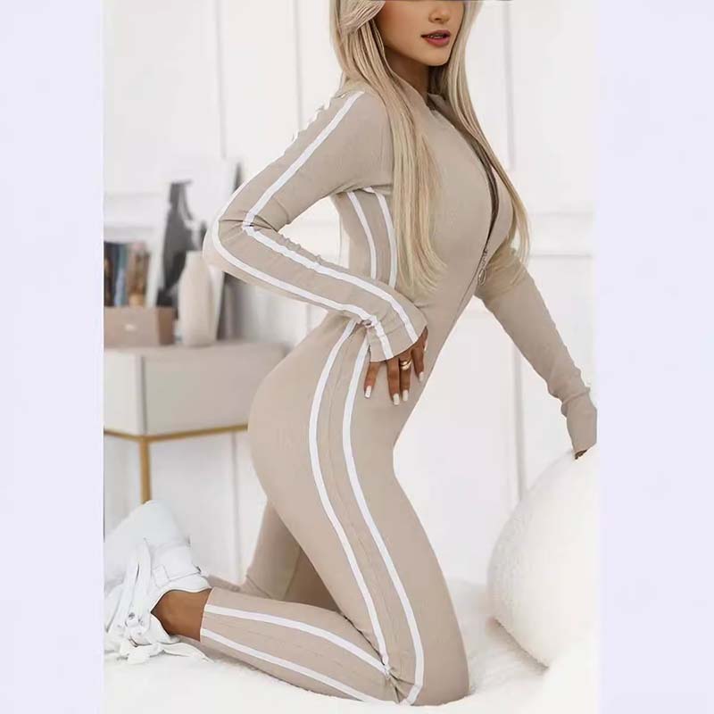 Rosa™ - Women's Sporty Zip-Up Long Sleeve Jumpsuit