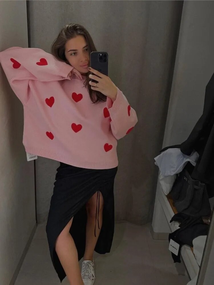 Naroa™ - Oversized Hoodie with Hearts