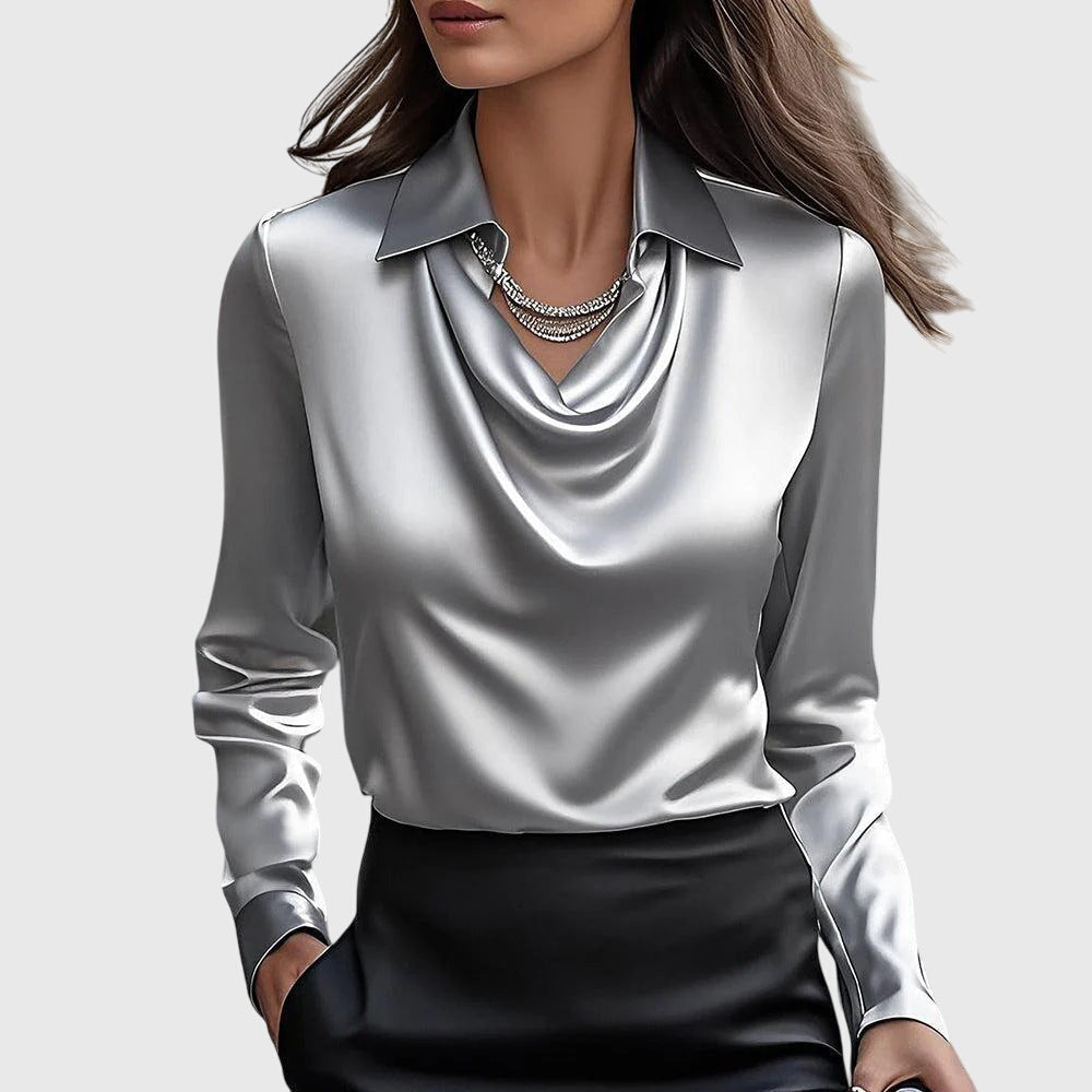 Eleanor - Elegant Satin Blouse