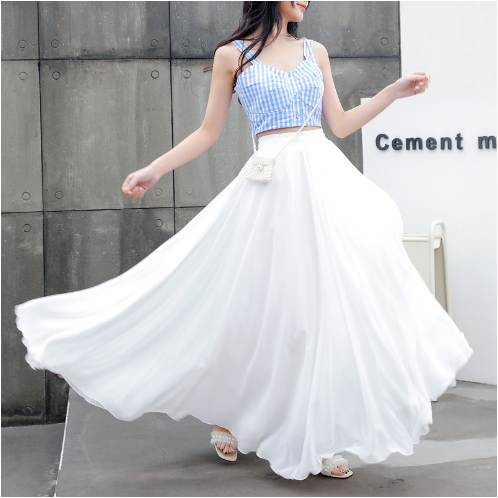 Marcelle™ - Luxurious and Elegant Long Chiffon Skirt