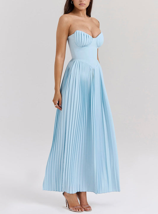 Queta - Pleated Dress for Parties
