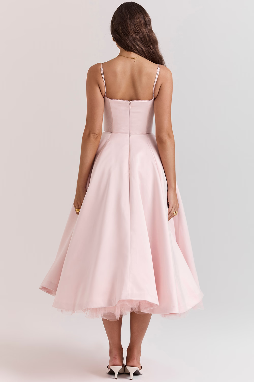 Valentina™ - Elegant Midi Dress with Tulle Lining