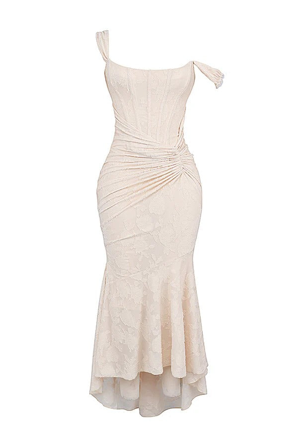 Margot - Elegant Long Strapless Dress With Mermaid Cut Style