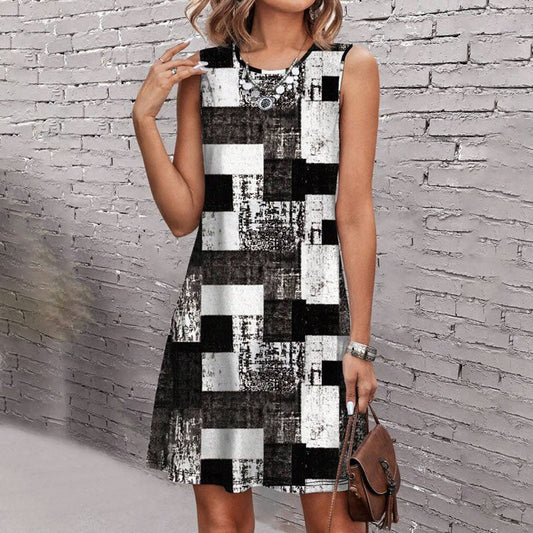 Morgan™ - Elegant Checked Short Dress