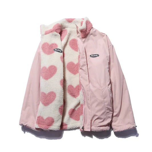 Sandine™ - Winter Jacket with Heart-Patterned Fleece Lining