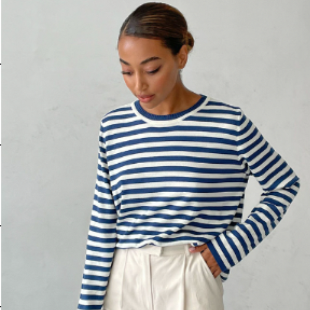 Olenka™ - Striped Long-Sleeve T-Shirt