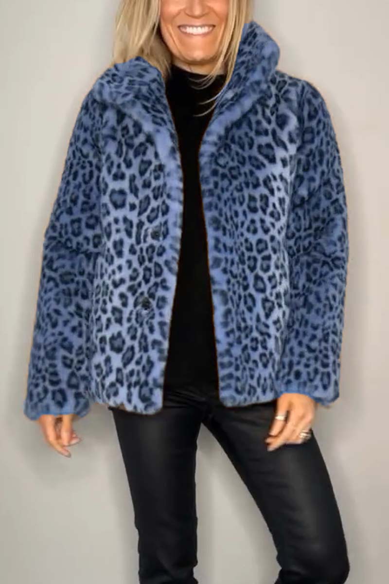 Aida™ -  Short leopard print coat