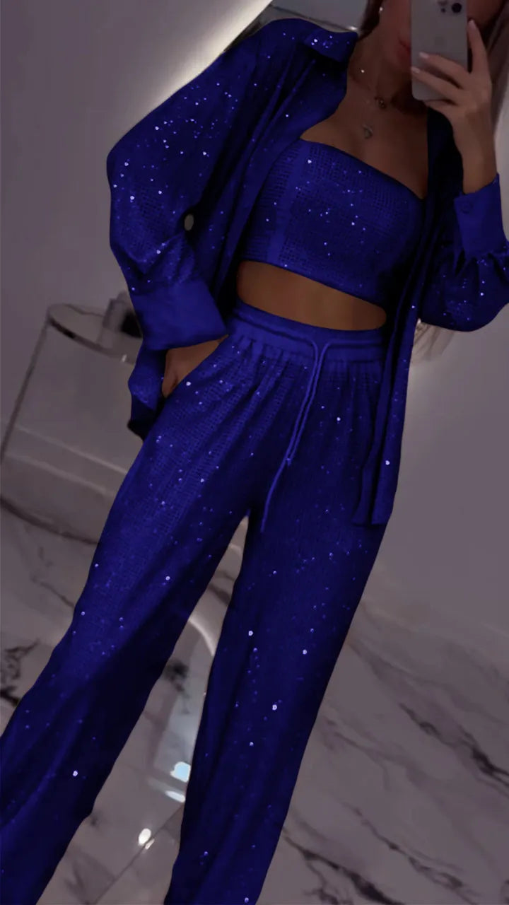 Haimi™ - Shiny Three-Piece Casual Suit