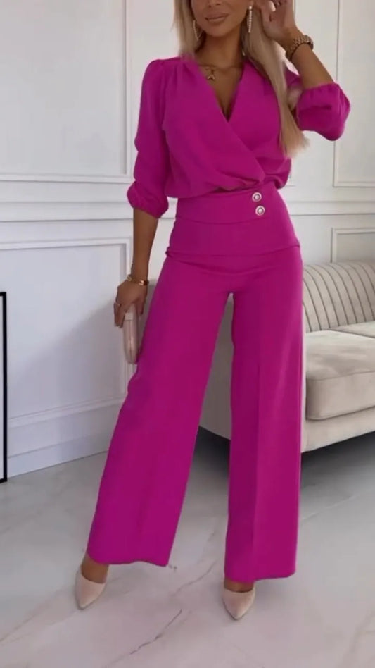 Lirio™ - Casual V-neck suit