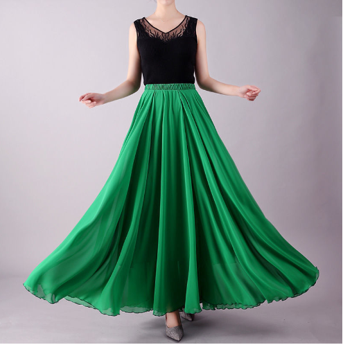 Marcelle™ - Luxurious and Elegant Long Chiffon Skirt