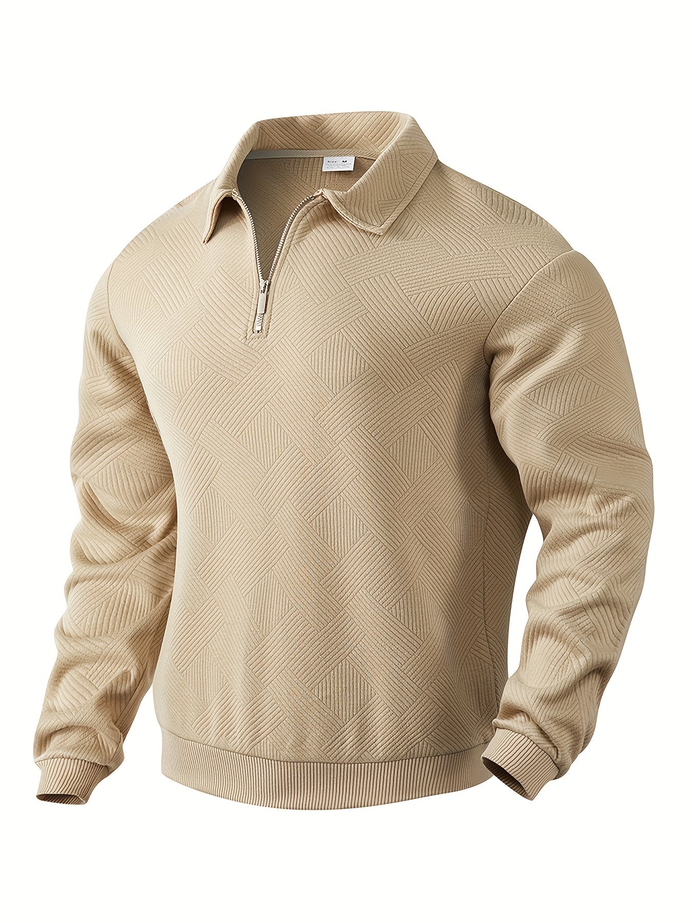 Amadeo™ - Vintage Pullover with Zip and Geometric Design