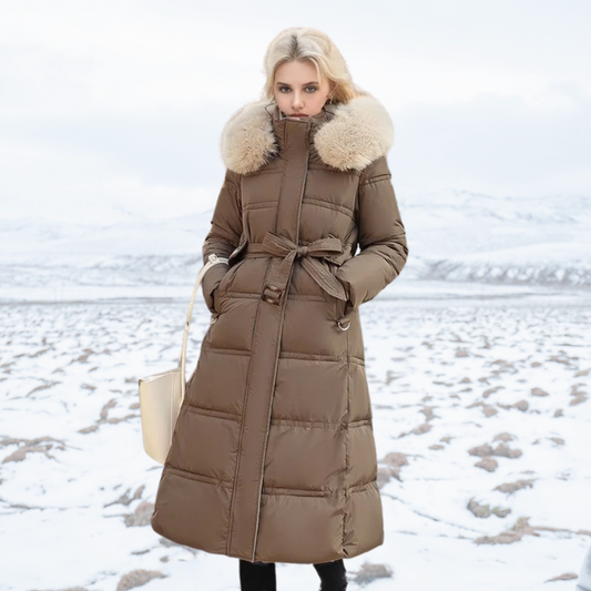 Elisa™ - Long Winter Coat with Belt