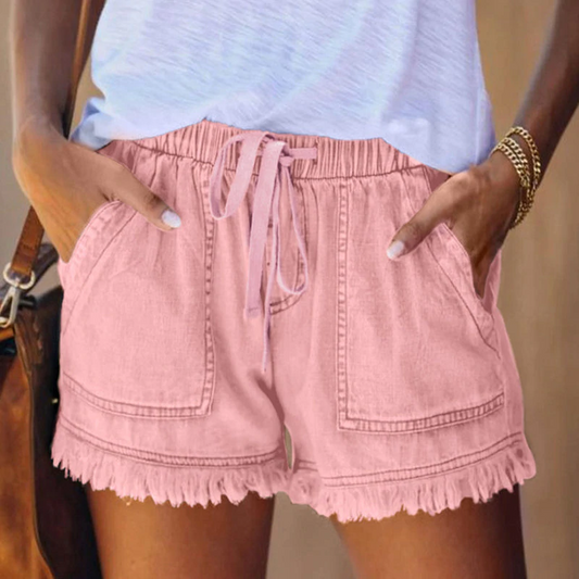 Amiyah™ - High-Waisted Denim Shorts