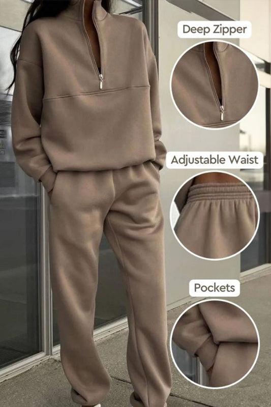 Sahira™ - Comfortable and fresh two-piece tracksuit in a cotton blend