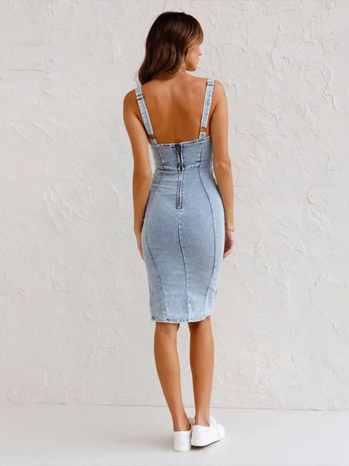 Vera™ - Denim Dress with V-Neck