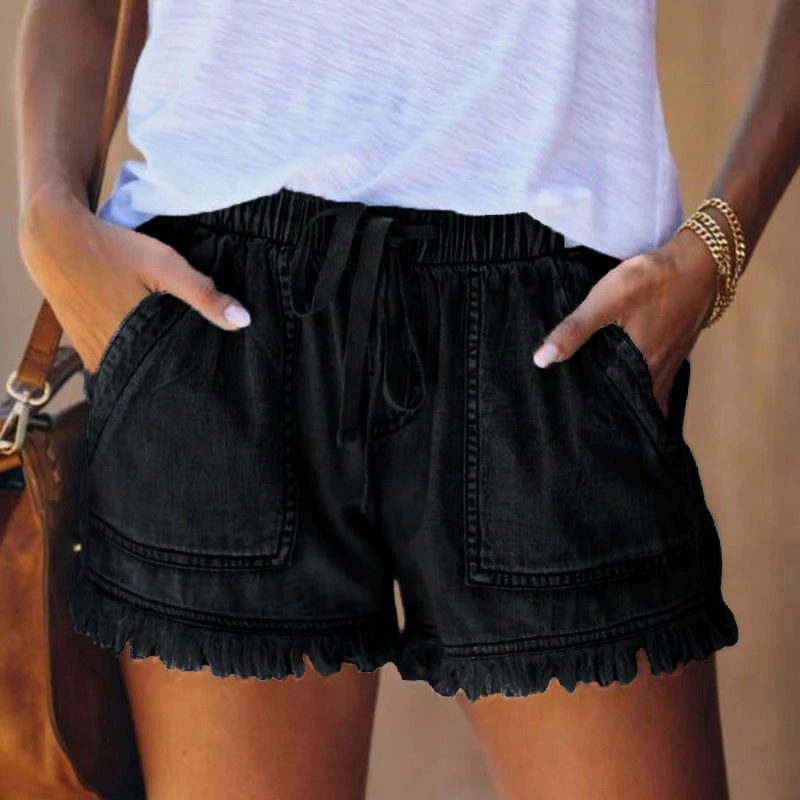 Amiyah™ - High-Waisted Denim Shorts