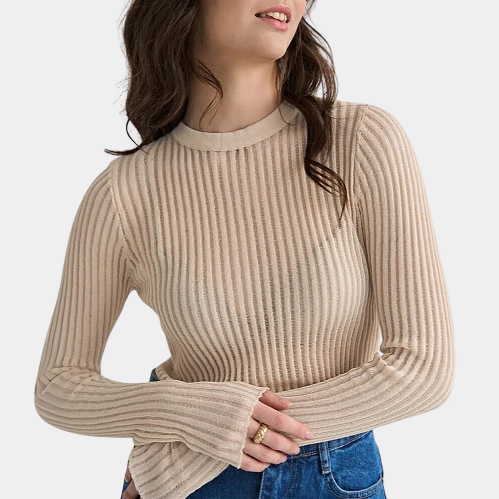 Adelyn™ - Ribbed Sweater in Fresh Fabric