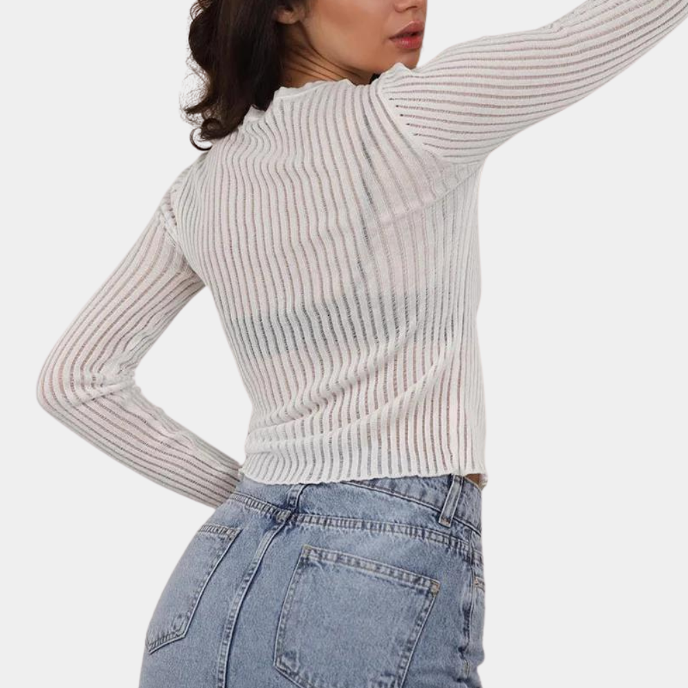 Adelyn™ - Ribbed Sweater in Fresh Fabric