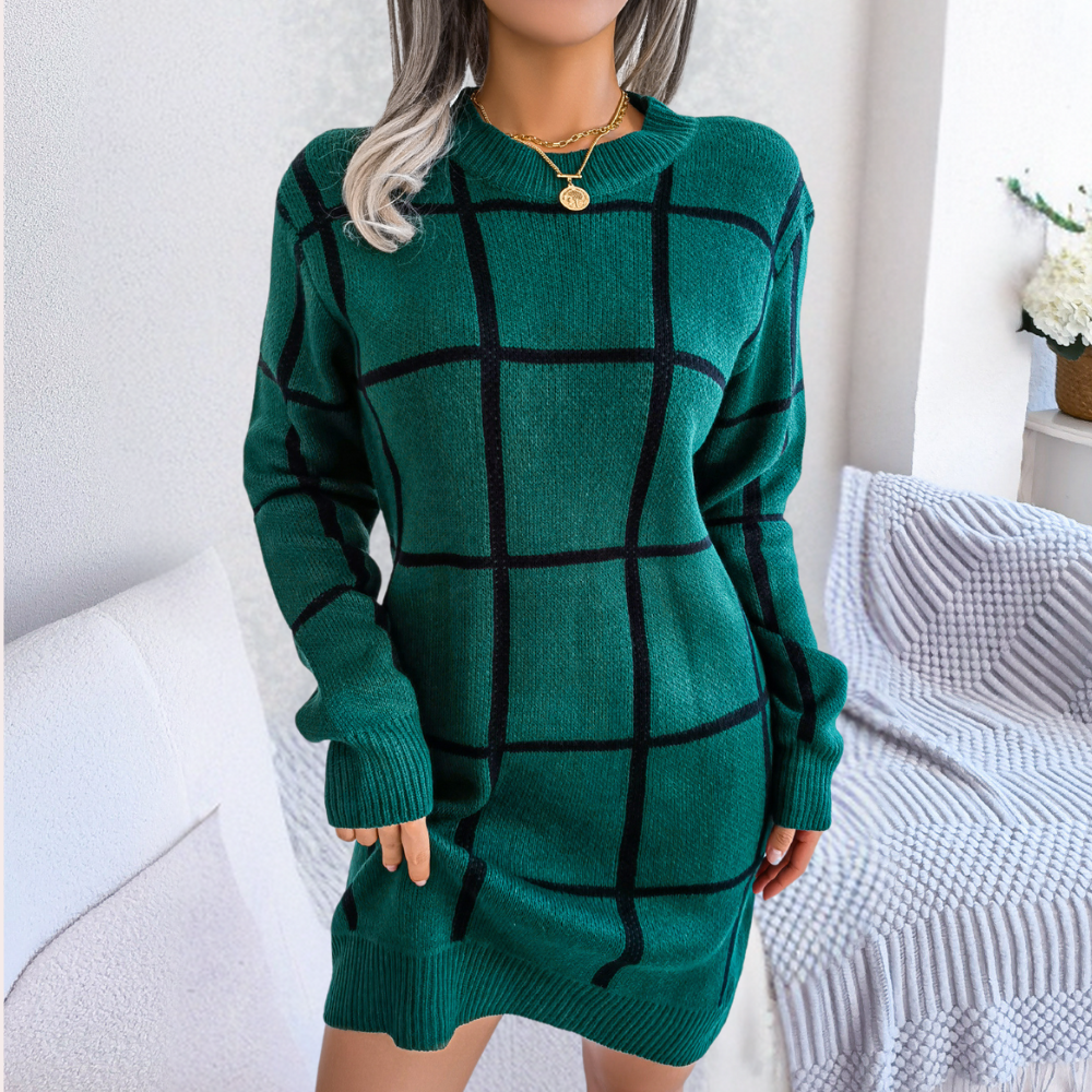 Finley™ - Checkered Dress Style Sweater