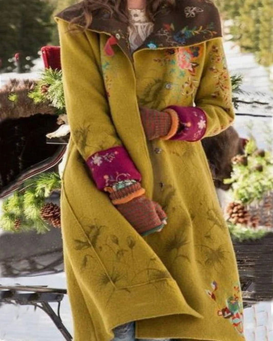 Missi™ - Elegant Floral Print Coat