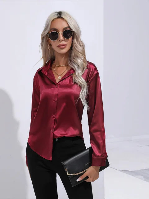 Wynter™ - Elegant Satin Blouse