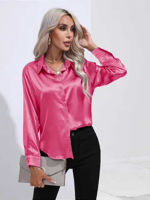 Wynter™ - Elegant Satin Blouse
