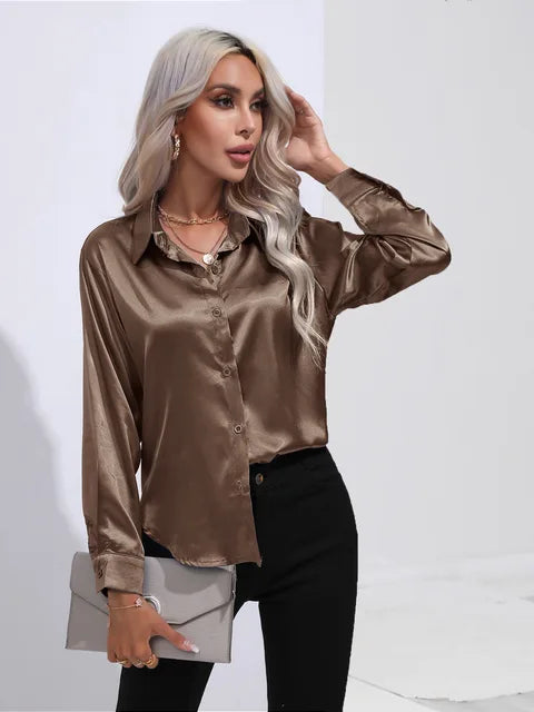 Wynter™ - Elegant Satin Blouse