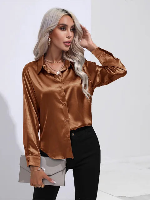 Wynter™ - Elegant Satin Blouse
