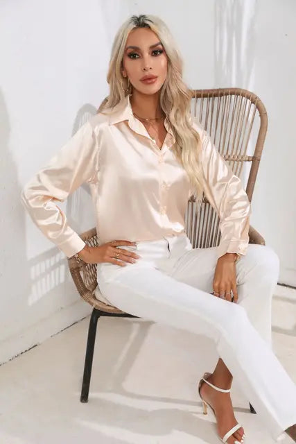 Wynter™ - Elegant Satin Blouse