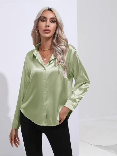 Wynter™ - Elegant Satin Blouse
