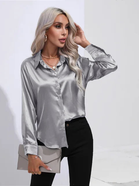 Wynter™ - Elegant Satin Blouse