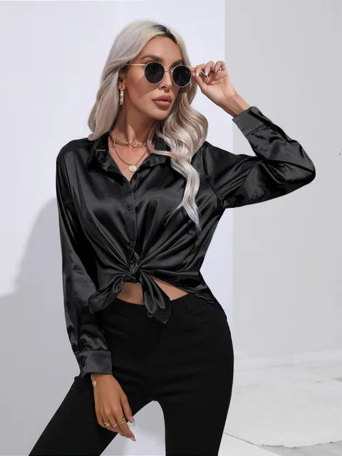 Wynter™ - Elegant Satin Blouse