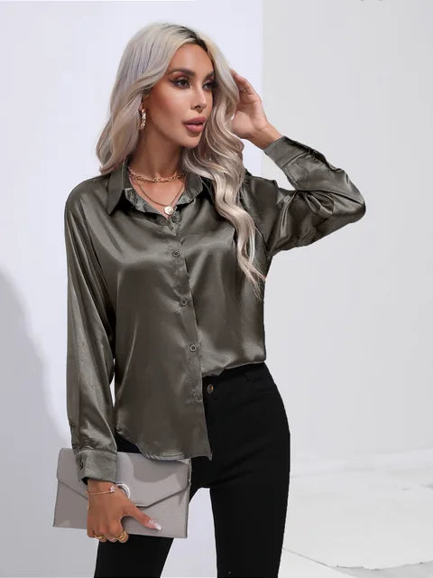 Wynter™ - Elegant Satin Blouse