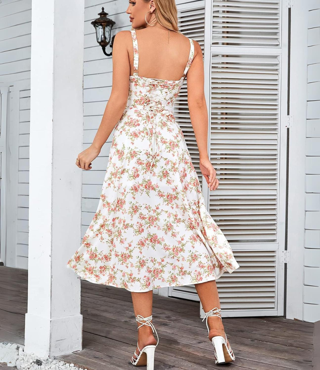 Stylish Midi Party Dress With Straps