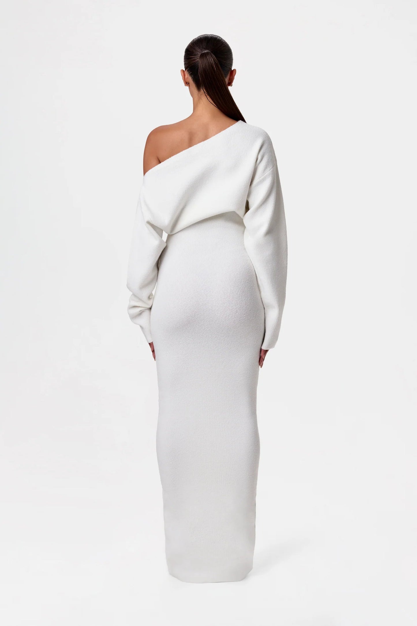 Thais™ - Long off-shoulder sweater-style dress