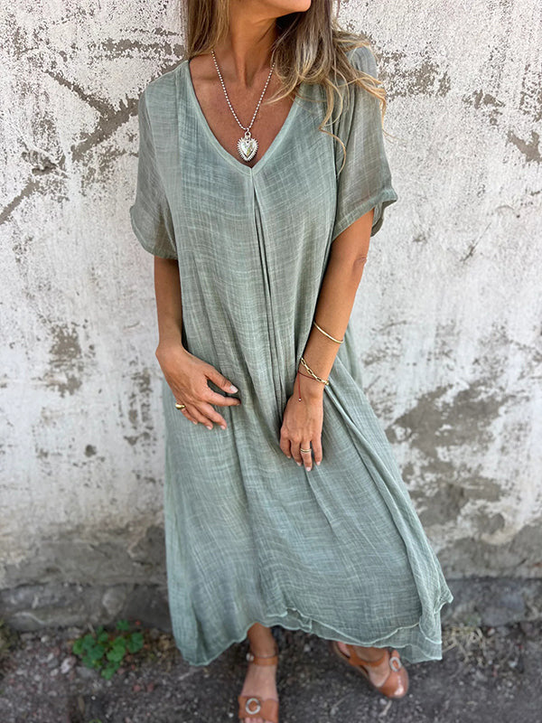 Georgia - Linen and Cotton Loose Dress