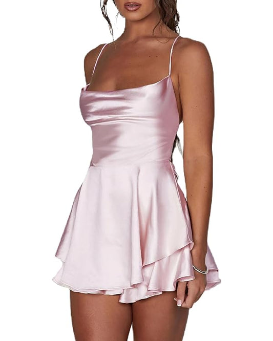 Satin Short Dress