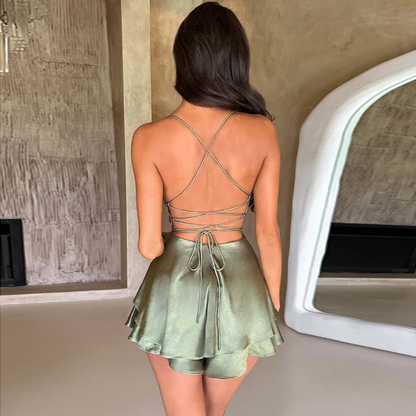 Satin Short Dress