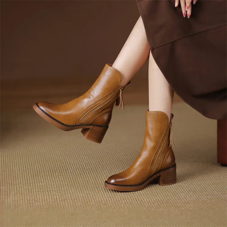 Adriana™ - Fashionable Leather Boots for Women