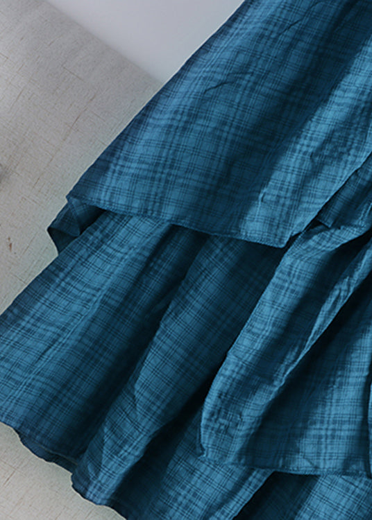 Alheli™ - A-Line Checkered Skirt with Patchwork
