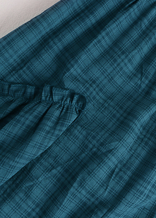 Alheli™ - A-Line Checkered Skirt with Patchwork