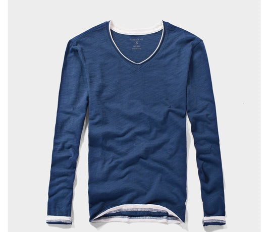 Ricardo™ - Long Sleeve V-Neck T-Shirt for Men