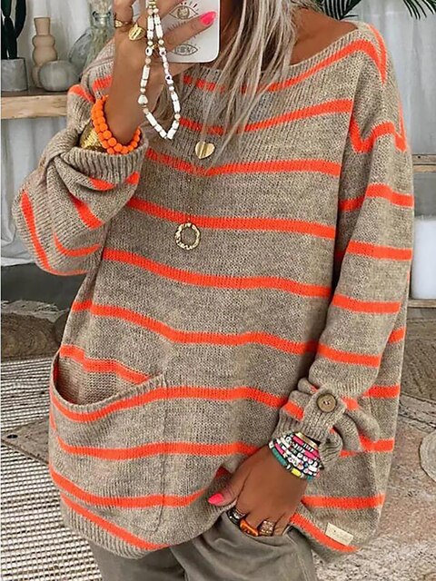 Reign™ - Oversized Striped Knit Sweater