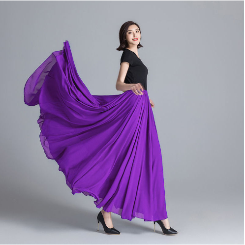 Marcelle™ - Luxurious and Elegant Long Chiffon Skirt