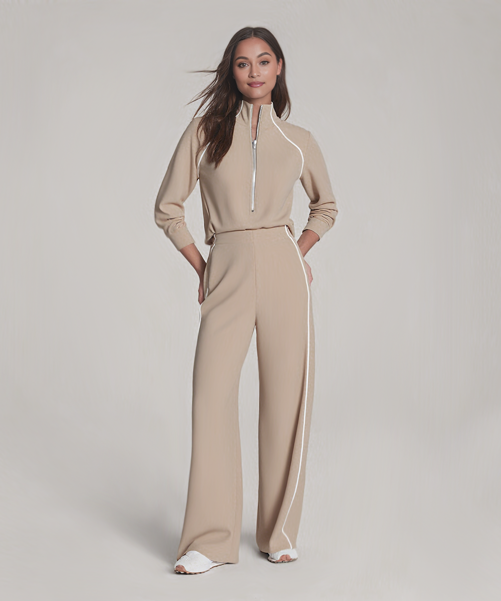 Leyla - Long-Sleeve Sports-Style Jumpsuit