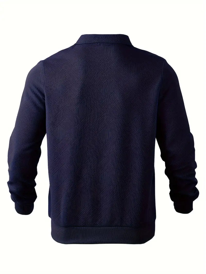 Amadeo™ - Vintage Pullover with Zip and Geometric Design