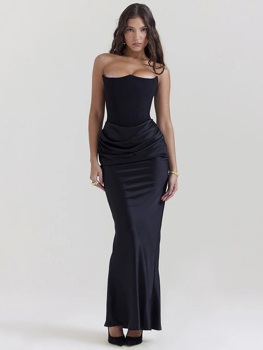 Shayla™ - Elegant Sleeveless Corset-Style Maxi Dress